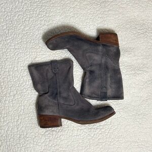 UGG Rioni Gray Suede Ankle Booties